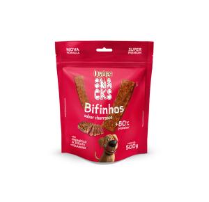 Snack Bifinhos Quatree para Cães Sabor Churrasco - 500g