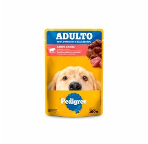 Ração Úmida Pedigree Sachê Carne ao Molho para Cães Adultos - 100 g