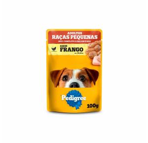 Ração Úmida Pedigree Sachê Frango ao Molho para Cães Adultos de Raças Pequenas - 100g