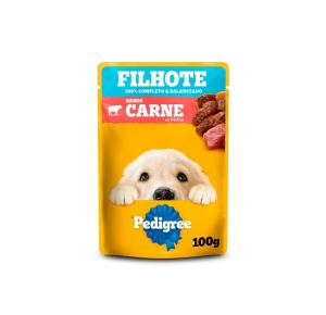Ração Úmida Pedigree Sachê Carne ao Molho para Cães Filhotes - 100g