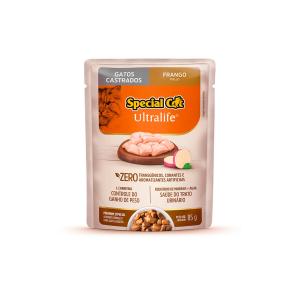 Ração Úmida Special Cat Ultralife para Gatos Castrados Sabor Frango ao Molho - 85g