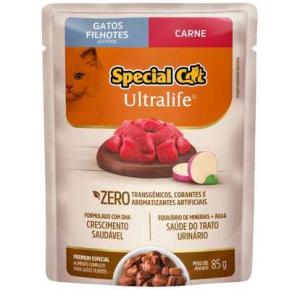 Ração Úmida Special Cat Ultralife Sache Filhote Carne - 85g