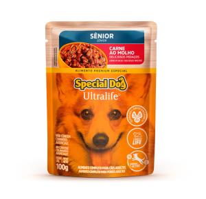 Ração Úmida Special Dog Ultralife para Cães Sênior Sabor Carne ao Molho - 100g