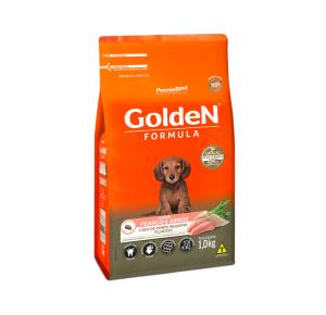 Ração Golden Fórmula Mini Bits para Cães Filhotes de Porte Pequeno Sabor Frango e Arroz - 1Kg