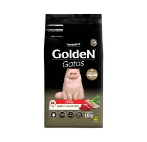 Ração Golden para Gatos Adultos Sabor Carne - 1Kg