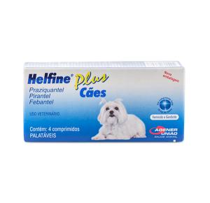 Vermífugo Agener União Helfine Plus para Cães - 4 Comprimidos