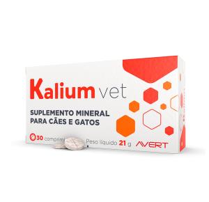 Suplemento Avert Kalium Vet para Cães e Gatos - 30 Comprimidos