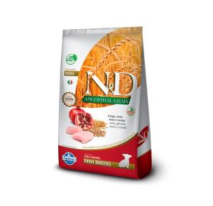 Ração Farmina N&D Ancestral Grain para Cães Filhotes de Raças Pequenas Sabor Frango e Romã - 800g