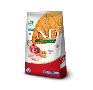 Ração Farmina N&D Ancestral Grain para Gatos Castrados Sabor Frango e Romã - 1.5Kg