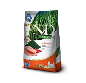Ração Farmina N&D Spirulina para Cães Adultos de Porte Mini Sabor Tilápia, Spirulina e Goji Berry - 2Kg