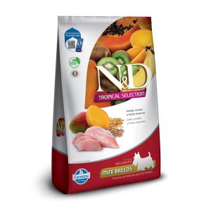 Ração Farmina N&D Tropical Selection para Cães Adultos de Porte Mini e Pequeno Sabor Frango, Cereais e Frutas Tropicais - 2.5Kg