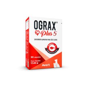 Suplemento Ograx Plus 5 para Cães e Gatos - 30 Cápsulas