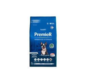 Ração Premier Ambientes Internos para Cães Adultos Castrados Sabor Frango e Salmão - 1Kg