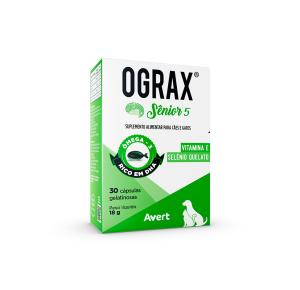 Suplemento Avert Ograx Sênior 5 para Cães e Gatos - 30 Cápsulas
