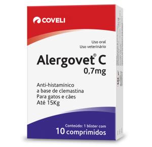 Alergovet Coveli 0,7mg para Cães e Gatos Até 15Kg - 10 Comprimidos