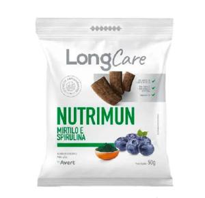 Snack Avert LongCare Funcional Nutrimun para Cães Adultos Sabor Mirtilo e Spirulina Avert - 50g