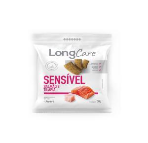 Snack Avert LongCare Funcional Sensível para Cães Adultos Sabor Salmão e Tilápia - 50g