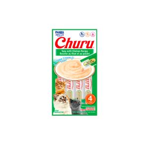 Purê Churu Atum com Frango para Gatos - 4 Tubos de 14g