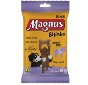 Bifinho Magnus para Cães Adultos Porte Mini e Pequeno Sabor Carne - 60g