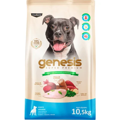 Ração Premiatta Genesis Frango e Suíno para Cães Porte Grande - 10.5Kg