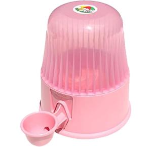 Bebedouro Vida Mansa Polipropileno para Cães e Gatos Rosa Transparente - 2l