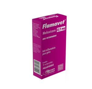 Anti-inflamatório Flamavet Agener União para Gatos 0,2 mg - 10 Comprimidos