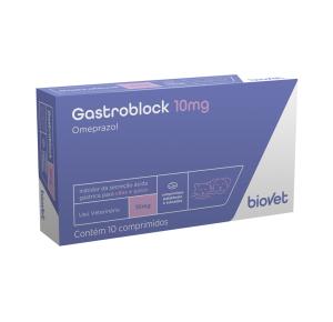 Antiácido Biovet Gastroblock 10mg para Cães e Gatos com - 10 Comprimidos