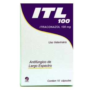Antifúngico Itraconazol 100mg para Cães e Gatos Cepav - 10 Cápsulas