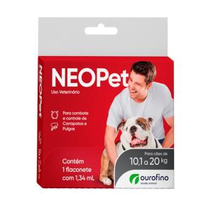 Antipulgas e Carrapatos Neopet Ourofino para Cães 10,1Kg a 20Kg