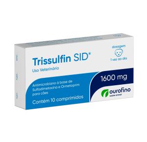 Trissulfin SID 1600mg Antibiótico Ourofino Para Cães e Gatos - 10 Comprimidos