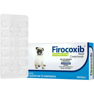 Anti-inflamatório e Analgésico Vetnil Firocoxib 50mg para Cães - 14 Comprimidos