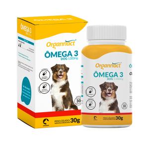 Ômega 3 Dog Organnact 1000mg para Cães - 30 Cápsulas
