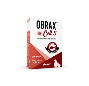 Suplemento Avert Ograx Cell 5 para Cães e Gatos - 30 Cápsulas