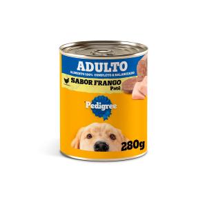 Ração Úmida Pedigree Lata Patê de Frango para Cães Adultos - 280g