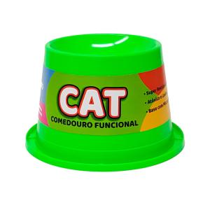 Comedouro Pet Toys Alto Antiformiga Verde Neon para Gatos - 250ml