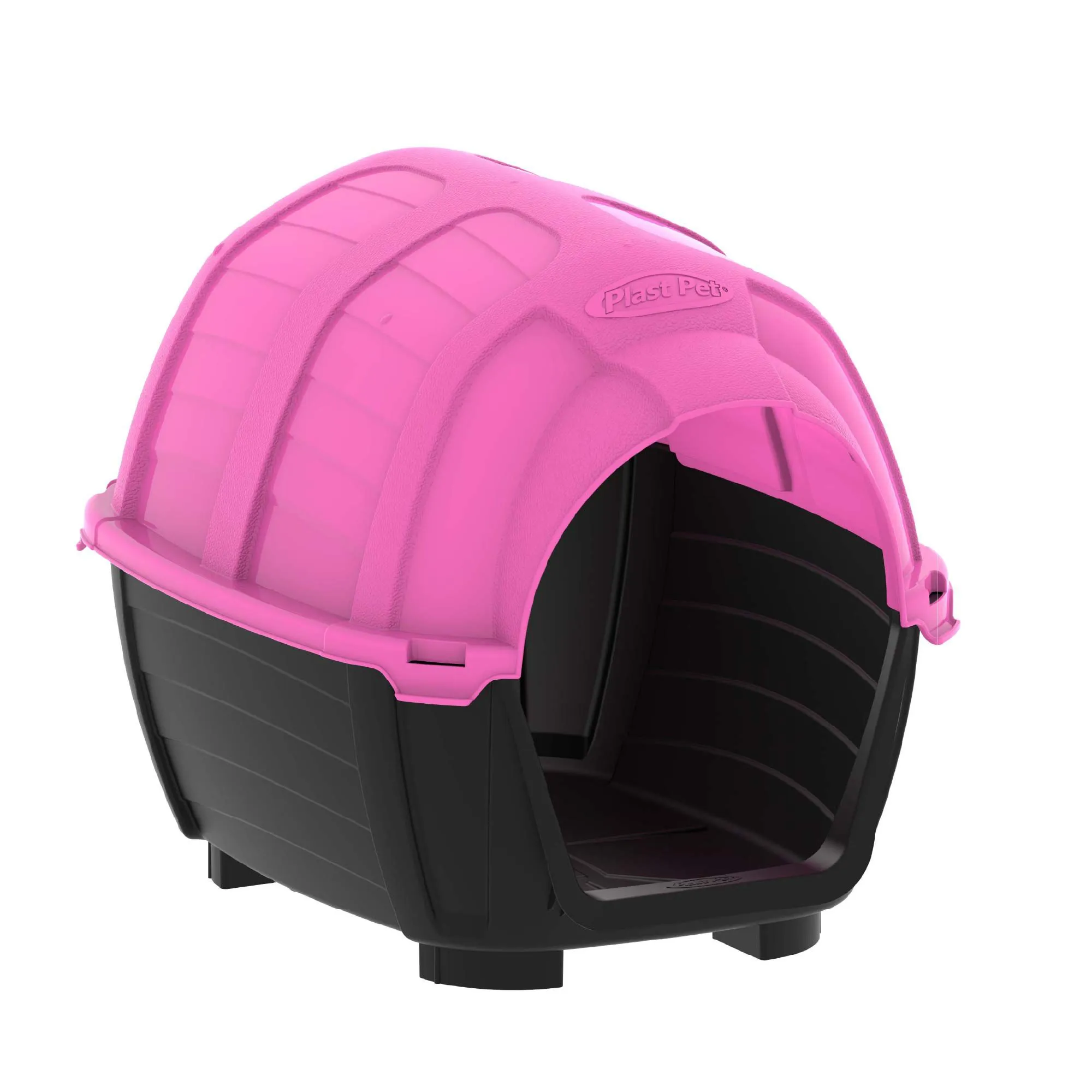 Casinha de Cachorro Plastpet Stone House Tradicional Rosa - N4