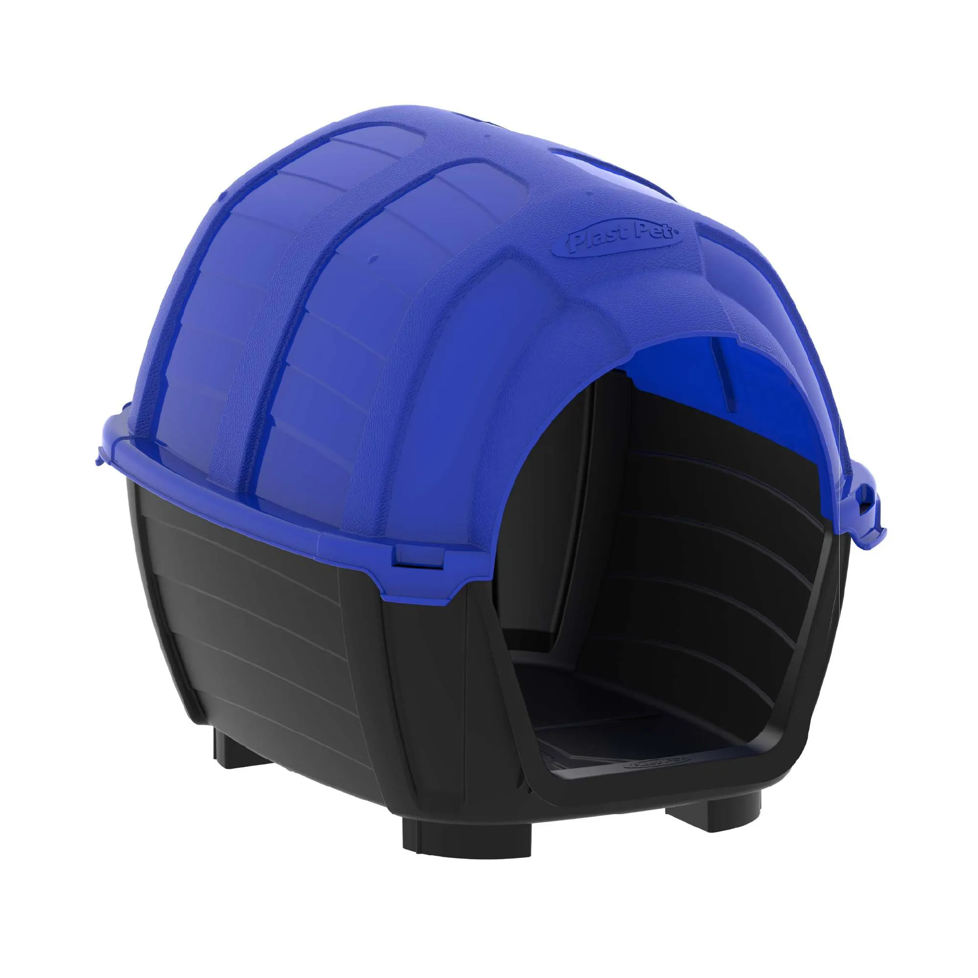 Casinha de Cachorro Plastpet Stone House Tradicional Azul - N3