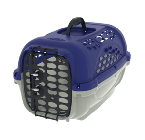 Caixa de Transporte Panther Pop Plast Pet Azul para Cães e Gatos - N3