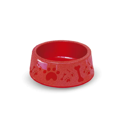 Comedouro Plástico Paris Furacão Pet Vermelho para Cachorros - 850ml