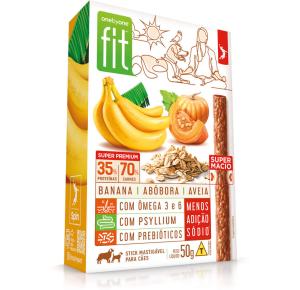 Petisco Onebyone Spin Fit Gourmet Sabor Banana, Abóbora e Aveia para Cães - 50g