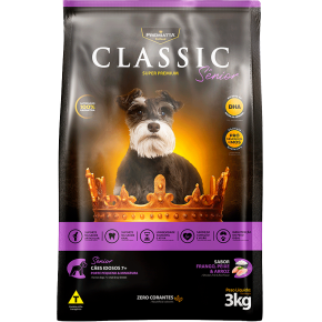 Ração Premiatta Classic Frango e Arroz para Cães Sênior de Raça Mini e Pequena 3kg