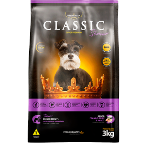Ração Premiatta Classic Frango e Arroz para Cães Sênior de Raça Mini e Pequena 3kg