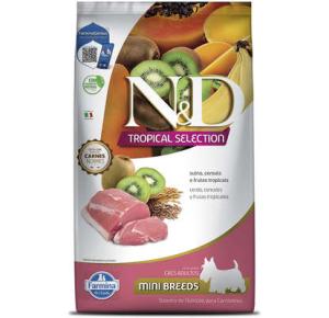 Ração Farmina N&D Tropical Selection para Cães Adultos de Porte Mini Sabor Suíno, Cereais e Frutas Tropicais 2,5 kg