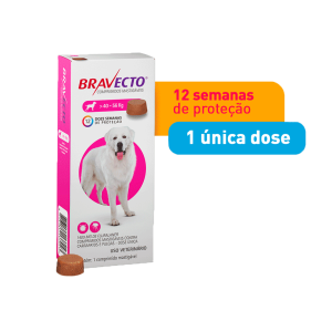 Antipulgas e Carrapatos Bravecto MSD para Cães de 40 a 56 kg 1 comprimido 1400mg