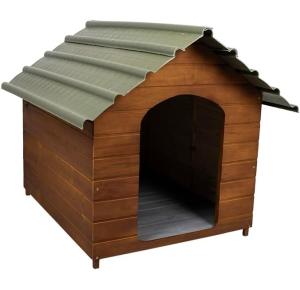 Casa Casinha De Cachorro Telhado Ecológico Reforçada Beethoven Media N5 (Cerejeira)