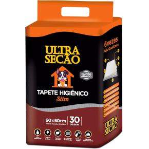  Tapete Higiênico Great Pets Ultra Secão Carvão Ativado 60x60cm 30 Unidades