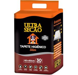  Tapete Higiênico Great Pets Ultra Secão Carvão Ativado 60x60cm 30 Unidades