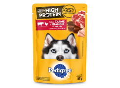 Ração Úmida Pedigree Sachê High Protein Adulto Sabor  Carne e Frango 85g
