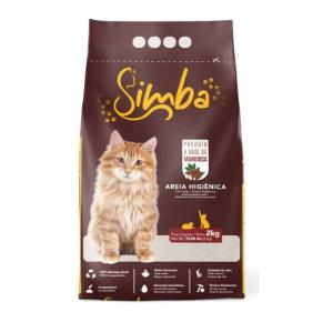 Areia Higiênica Biodegradável Extrato De Mandioca Simba 2kg