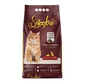 Areia Higiênica Biodegradável Extrato De Mandioca Simba 4kg